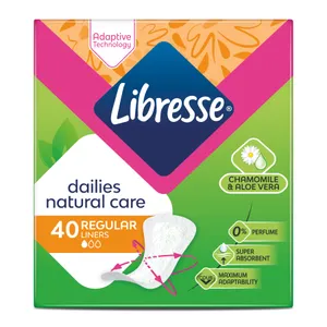 Kasdieniniai įklotai LIBRESSE NATURAL, 40 vnt.