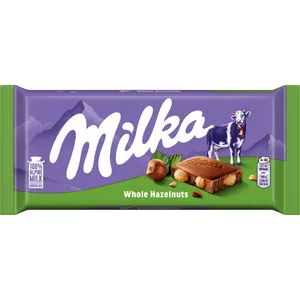 Šokoladas MILKA WHOLENUTS, 95 g