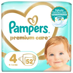 Sauskelnės PAMPERS PREMIUM CARE 4 (9-14 kg), 52 vnt