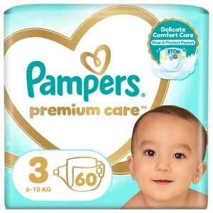 Sauskelnės PAMPERS PREMIUM CARE 3, 6-10 kg, 60 vnt