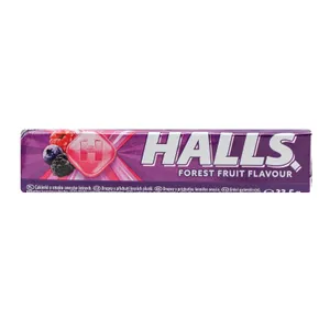 Miško uogų skonio ledinukai HALLS, 33,5 g