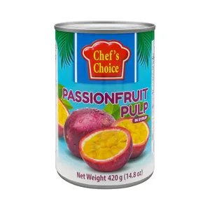 Pasiflorų minkštimas, CHEF'S CHOICE, sirupe, 420 g