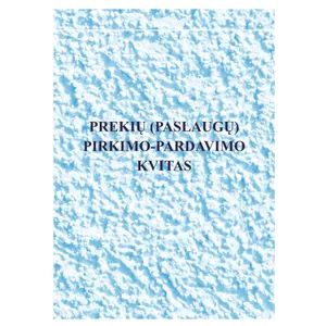 Prekių (paslaugų) pirkimo-pardavimo kvitas, A6/50vnt.