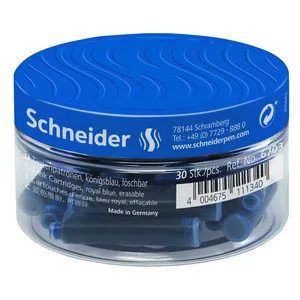 Rašalo kapsulės SCHNEIDER, mėlynos (dėž. 30 vnt.)