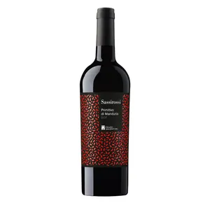 Vynas SASSIROSSI Primitivo di Manduria DOP, raudonas, sausas, 14%, 0,75 l