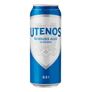 Alus UTENOS, 5%, 0,5 l, skardinė