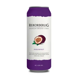 Sidras REKORDERLIG, pasiflorų skonio, 4,5% 0,5l