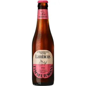 Alus TIMMERMANS Strawberry Lambicus, 3,4%, 0,33 l, butelis D