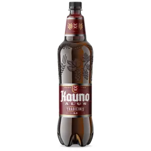 Alus KAUNO Tradicinis, šviesusis, 6%, 1 l, PET