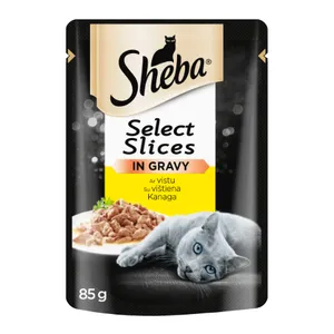 Konservuotas ėdalas katėms SHEBA, su vištiena padaže, 85g