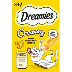 Skanėstai katėms DREAMIES CREAMY, su sūriu, 4x10g