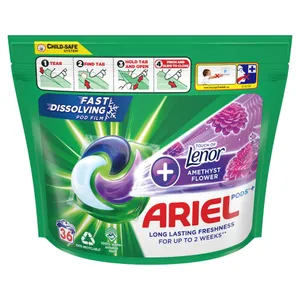 Skalbimo kapsulės ARIEL Amethyst Flower, 36 skalb.