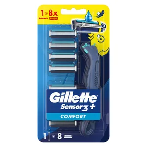 Skustuvas GILLETTE SENSOR 3+ Comfort, +8 galvutės