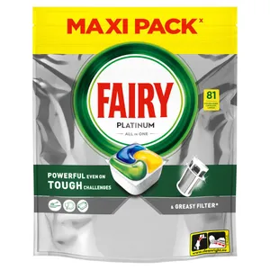 Automatinių indaplovių kapsulės FAIRY Platinum Lemon, 81vnt