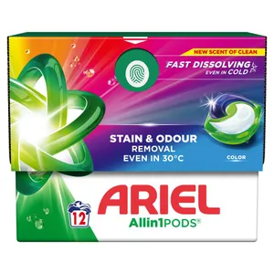 Skalbimo kapsulės ARIEL Color, 12 skalb.