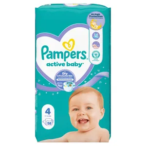 Sauskelnės PAMPERS Active Baby, Maxi Pack, 4 dydis, 58 vnt.