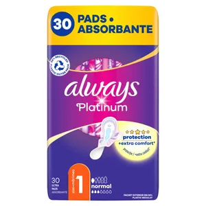 Higieniniai paketai ALWAYS Platinum Normal, S1, 30 vnt.