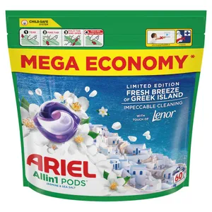Skalbimo kapsulės ARIEL Fresh Breeze, 60 skalb.