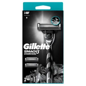 Skustuvas GILLETTE MACH3 Charcoal, +2 galvutės