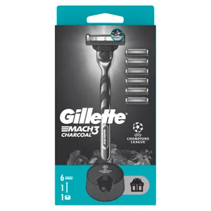 Skustuvas GILLETTE MACH3 Charcoal +6 galvutės