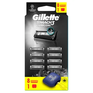 Skustuvo galvutės GILLETTE MACH3 Charcoal, 8vnt.