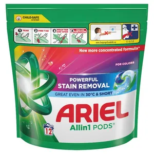 Skalbimo kapsulės ARIEL Color, 12 skalb.