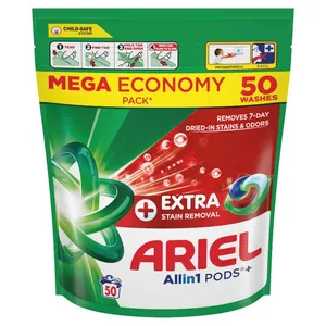 Skalbimo kapsulės ARIEL Extra Stain Removal, 50 skalb.