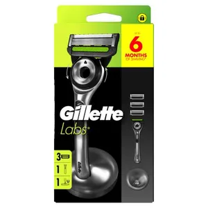 Skustuvas GILLETTE LABS, 3 galvutės su laikikliu