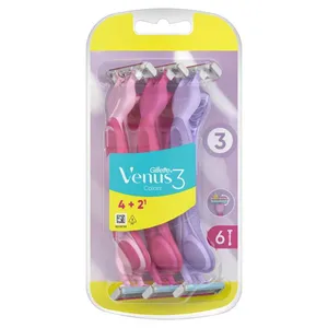 Vienkartiniai skustuvai VENUS 3 Comfort Colours, 6vnt