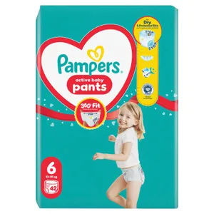 Sausk. PAMPERS PANTS JUMBO PACK, 6 d. 42 vnt.