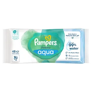 Kūdikių servetėlės PAMPERS Harmonie Aqua, 48 vnt.