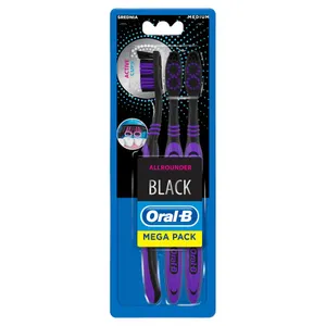 Dantų šepetėlis ORAL-B Allrounder Black, Medium, 3 vnt.