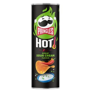 Užk. PRINGLES HOT KICKIN' SOUR CREAM, 160 g