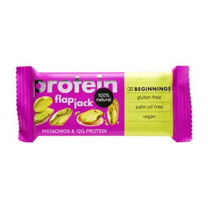 Batonėlis THE BEGINNINGS, FlapJack, su pistacijomis, 60 g