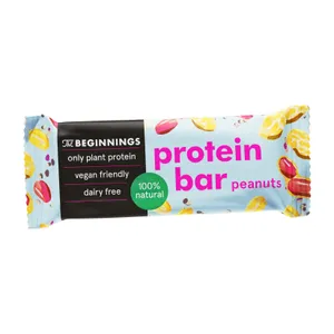 Veganiškas proteininis batonėlis THE BEGINNINGS su žemės riešutais, 40 g
