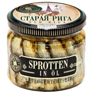 Rūkyti šprotai aliejuje, 250 g
