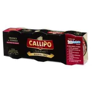 Gelsvauodegis tunas, CALLIPO, alyvuogių aliejuje, 3x70g