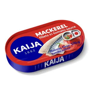 Skumbrės filė KAIJA pomidorų padaže, 170 g