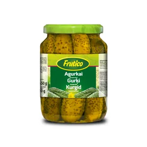 Marinuoti agurkai FRUTICO, 650 g / 350 g