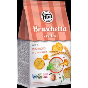 Brusketa FLINT, grybų ir grietinės padažo skonio, 65 g