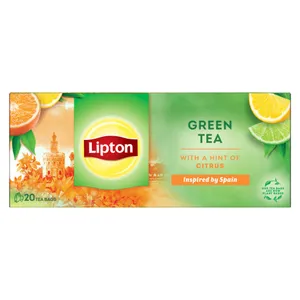 Žalioji arbata LIPTON Citrinų ir vaisių skonio, 20 vnt