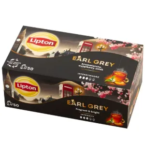 Juodoji arbata LIPTON Earl Grey, 50 vnt