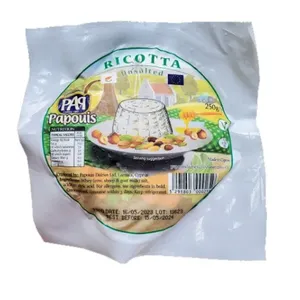 Sūris PAPOUIS Ricotta, nesūdytas, 35%, 250 g