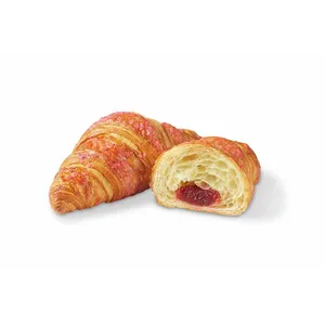 Sviestinis Prancūziškas kruasanas su aviečių įdaru, 90g