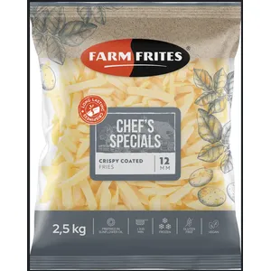 Šaldytos bulvytės Farm Frites, Crispy coated, 12mm. 2,5kg