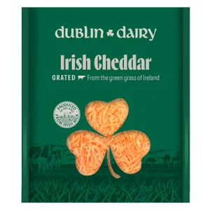Čederio sūris DUBLIN DAIRY, airiškas, raudonasis, tarkuotas, 150 g