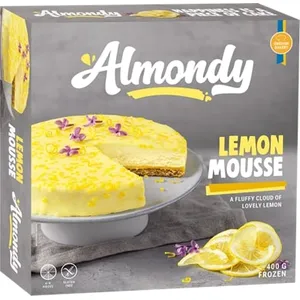Šaldytas pyragas ALMONDY su citrinomis, 400 g, nepjaustytas