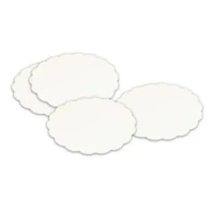 Vienkartinis padėkliukas tortui, baltas, kartonas, D 18 cm, 100 vnt.