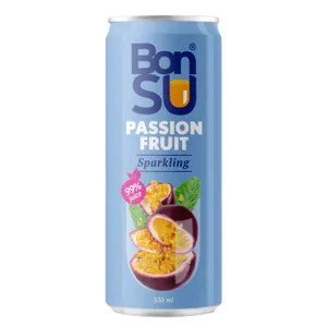 Gazuotas pasiflorų sulčių gėrimas BONSU (99%), 0.33 l