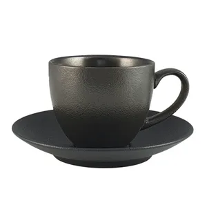 Puodelis TERREA, su lėkštute, porcelianas, 300 ml, H 8,5 cm, vnt